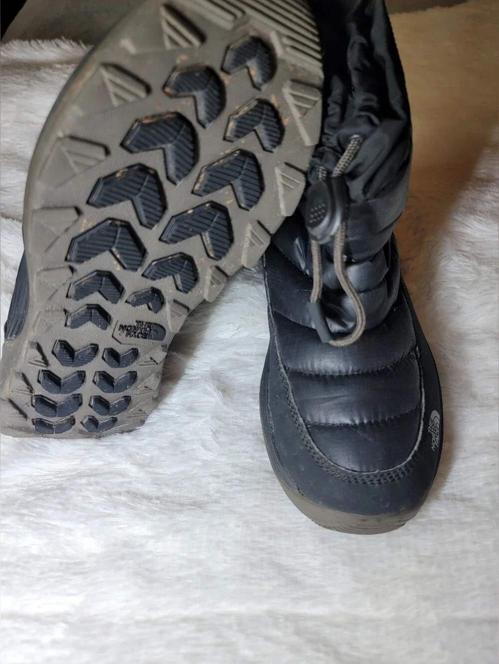 The North Face Kids ThermoBall Booties Black Winter Snow Boots Size 3